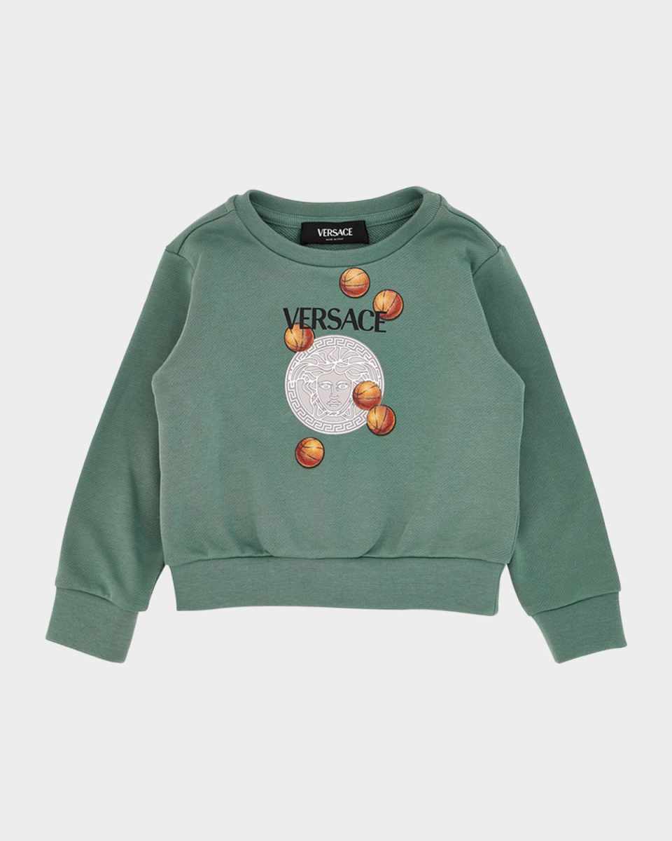 Boy's Basketball Graphic Logo-Print Sweatshirt, Size 12M-4